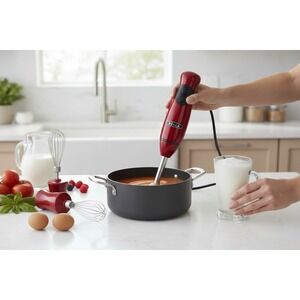Bella Hand Blender Kitchen Unisex OS Red Like New 2-Speed 250W Whisk Attachment